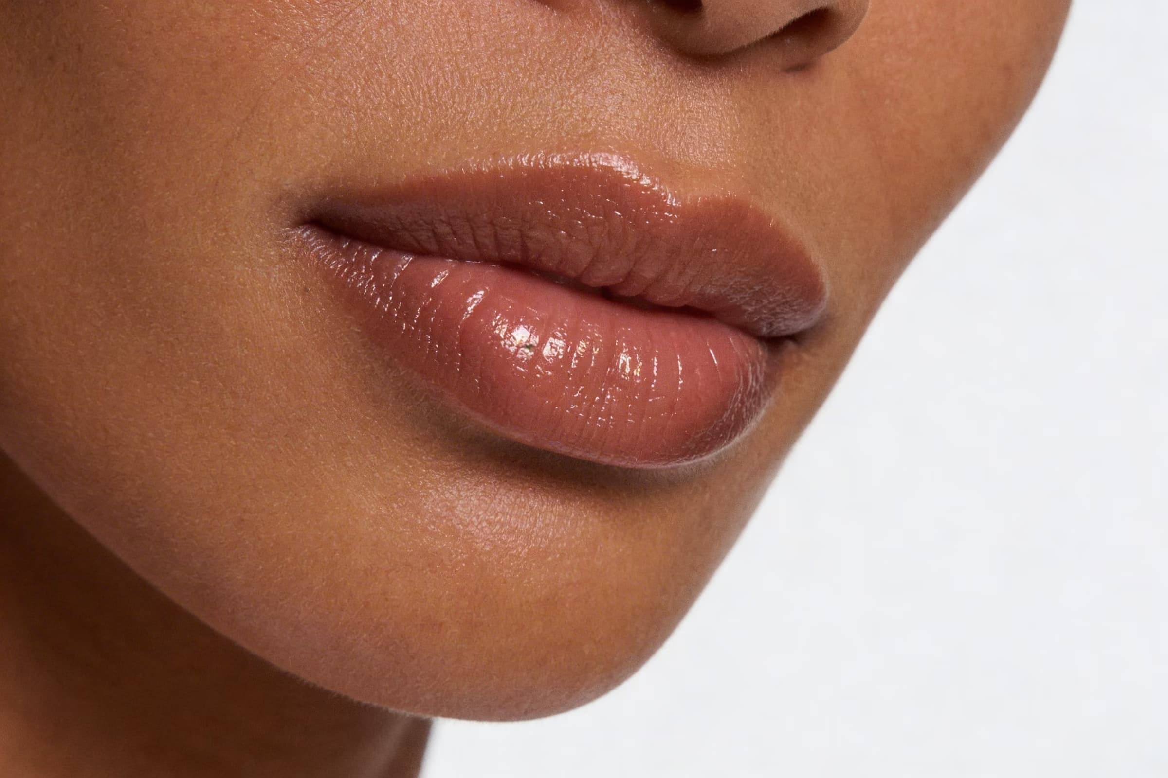 Close-up of the lips and the perioral area.